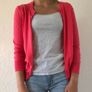 Pink J-Crew Cardigan